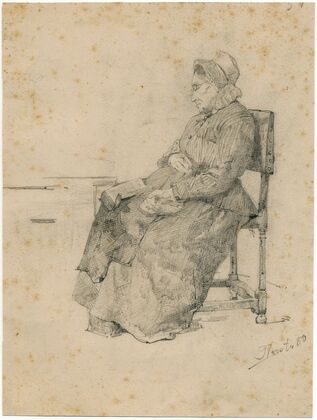 Sleeping woman with book on her lap