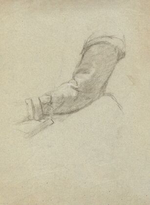 Sleeve, sketch for Signing of the Compact in the Cabin of the Mayflower