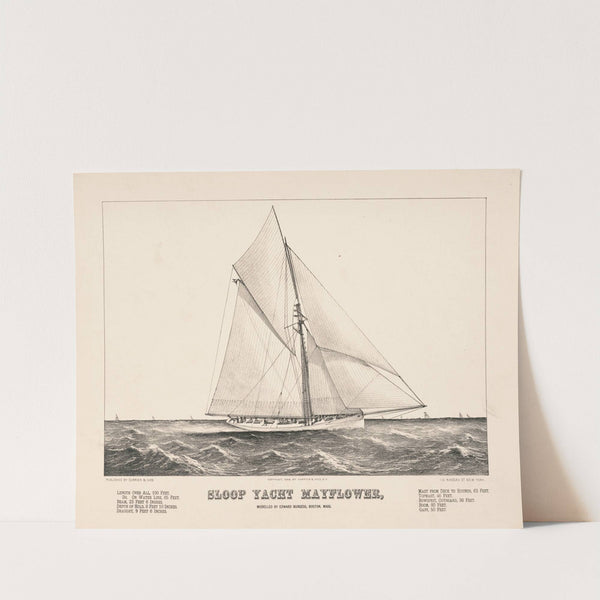 Sloop yacht Mayflower; modelled by Edward Burgess, Boston, Mass. (1886) by Currier & Ives.