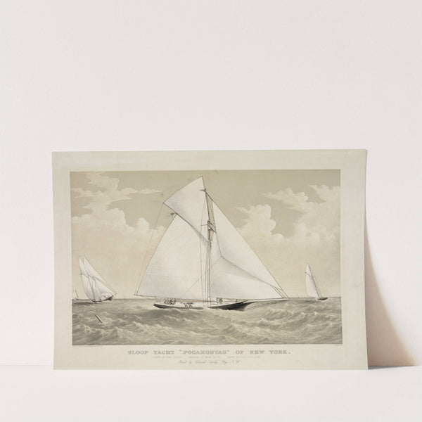 Sloop yacht ‘Pocahontas’ of New York (1881) by Currier & Ives.