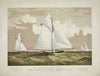 Sloop yachts Mischief and Atalanta in the race for ‘The America Cup’ (1882)