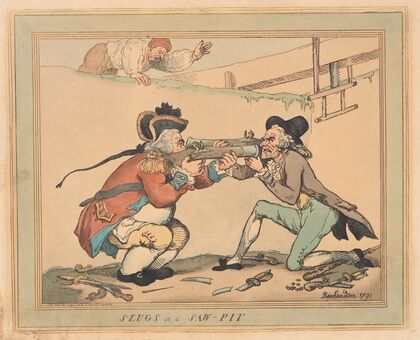 Slugs in a saw-pit (1791)