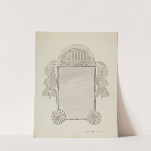 Small Tin Framed Mirror by Majel G. Claflin