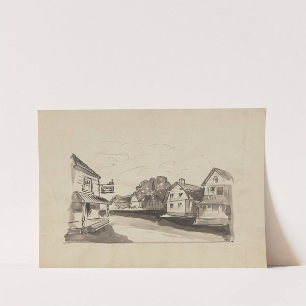 Small Town Streetscape in B+W (1934-1943)