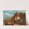 Small Vegetable Market in Rheims by François Edouard Bertin