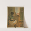 Smiling black mother with child holding gun by Emory