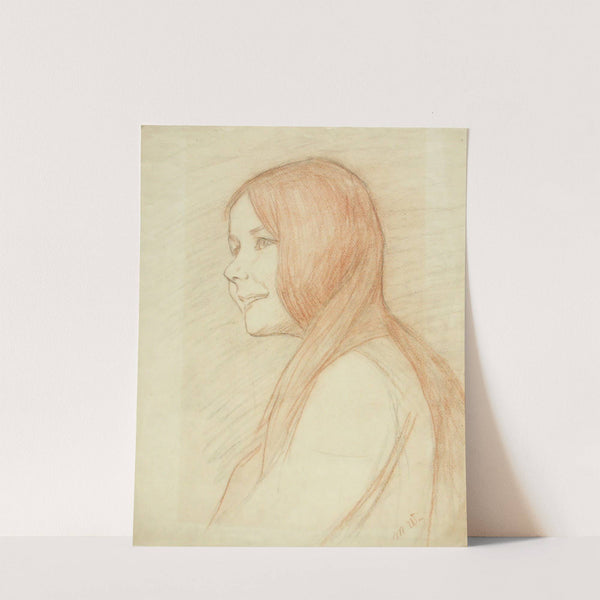 Smiling Girl’s Head (Side View) by Maria Wiik