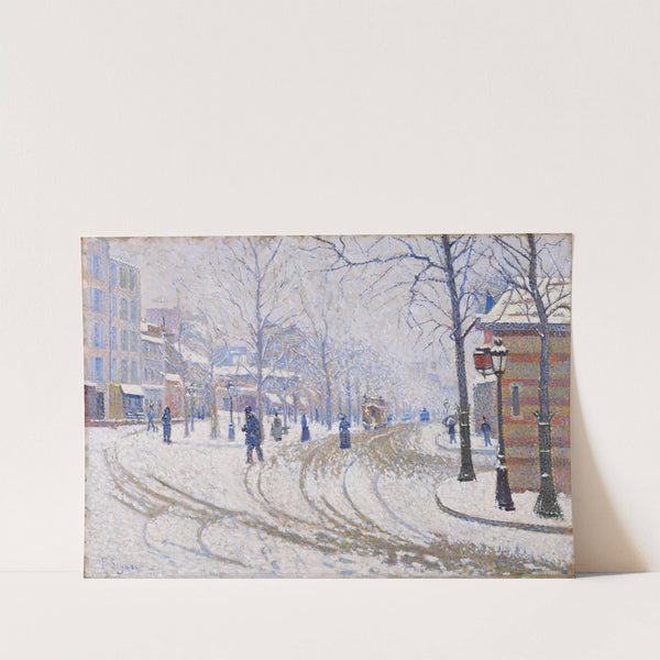 Snow, Boulevard de Clichy, Paris by Paul Signac