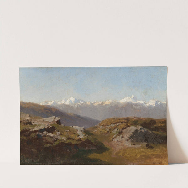 Snow-Capped Peaks by Hermann Ottomar Herzog