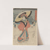 Snow Print; Woman with Umbrella by Toyokuni Utagawa