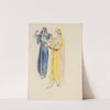 Sodome et Gomorrhe – maquette de costume – deux femmes, tunique jaune, tunique bleue (1943) by Christian Bérard