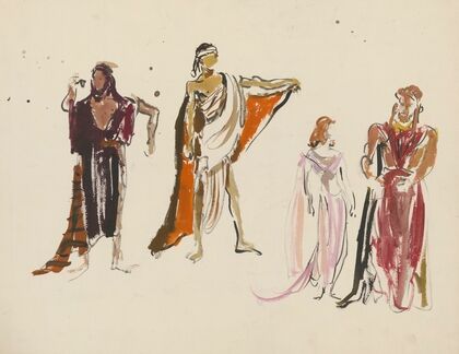 Sodome et Gomorrhe – maquette de costume – quatre études de costumes (1943) — size preview
