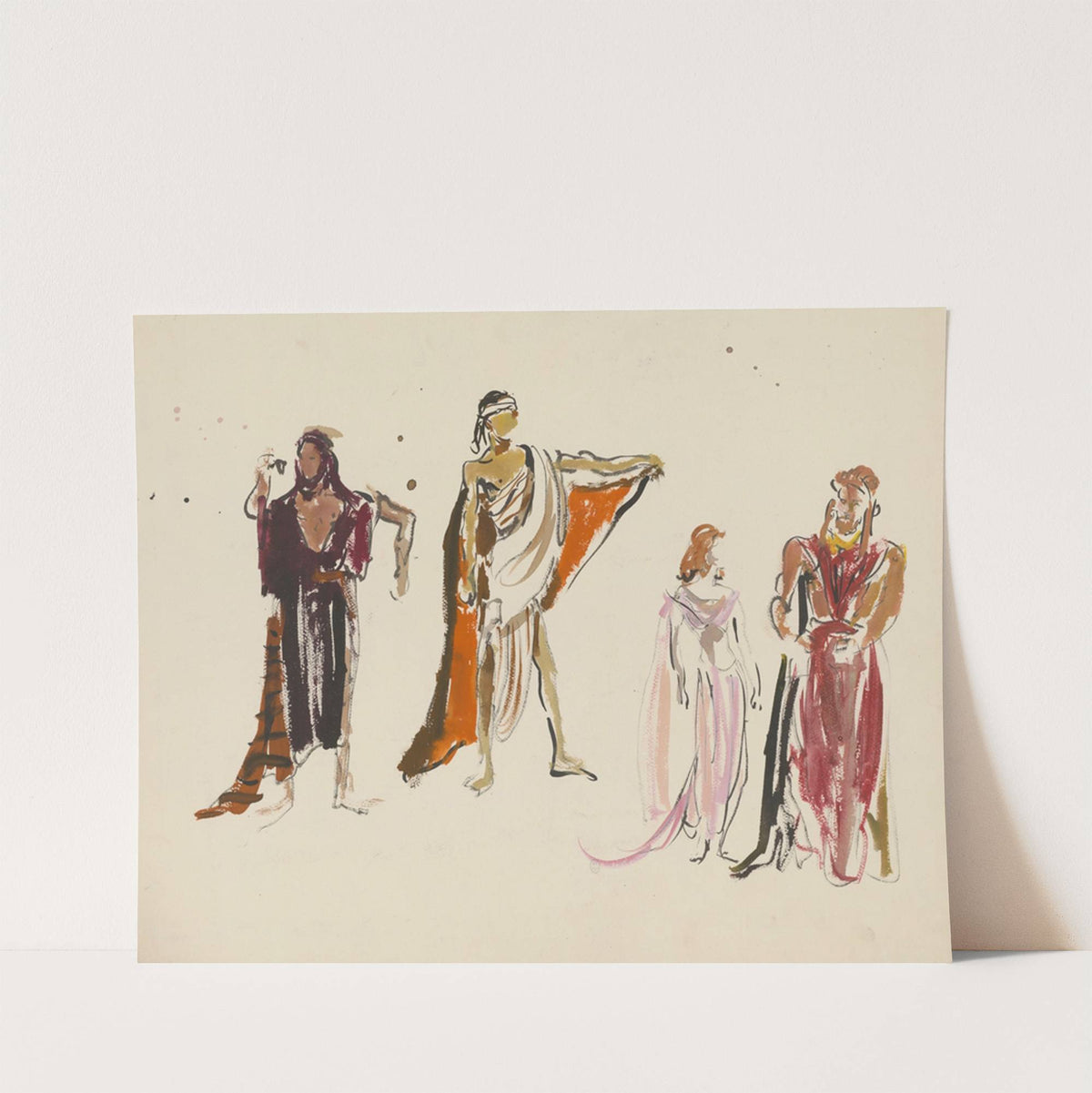 Sodome et Gomorrhe – maquette de costume – quatre études de costumes (1943) by Christian Bérard