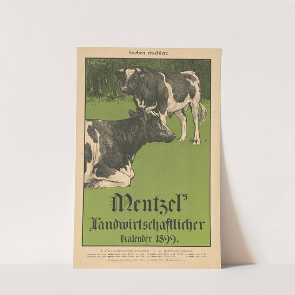 Soeben erschien; Mentzel&#8217;s Landwirtschaftlicher Kalender 1899 (1898) by Karl Wagner