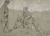 Soldier Giving Water to a Wounded Companion