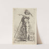 Soldier Holding a Cane in His Right Hand, Pointing toward the Left 2 by Salvator Rosa