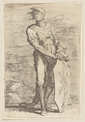 Soldier Holding a Shield