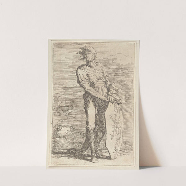 Soldier Holding a Shield by Salvator Rosa