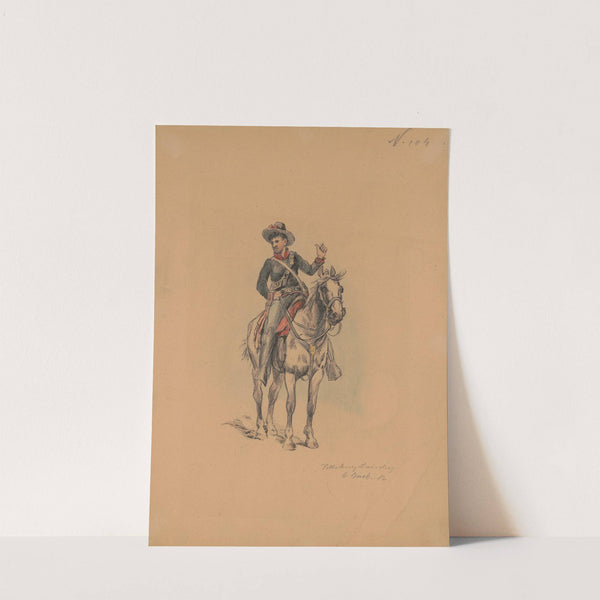 Soldier of the Sixth Indiana Battery on horseback, Pittsburg Landing, Tennessee,1862 by Adolph Metzner