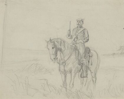 Soldier on horse