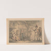 Soldiers and villagers, outside a farmhouse by Thomas Rowlandson