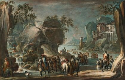 Soldiers Crossing A River