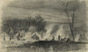 Soldiers in camp at night
