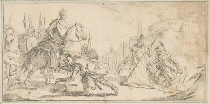 Soldiers Surrendering to an Emperor, with a City in the Background (1696–1770)