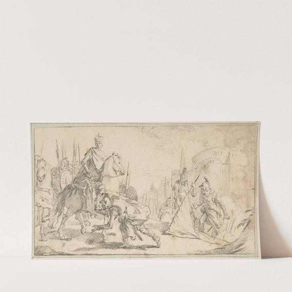 Soldiers Surrendering to an Emperor, with a City in the Background (1696–1770) by Giovanni Battista Tiepolo