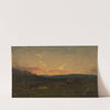 Solnedgang ved seteren (1866) by Amaldus Nielsen