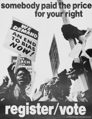 Somebody paid the price for your right ; register; vote