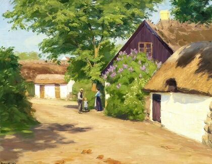 Sommerdag i landsbyen