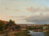 Sommerlandschaft mit Flussfähre (1854)
