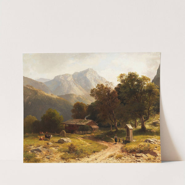 Sommerliche Alpenidylle by Ludwig Gebhardt