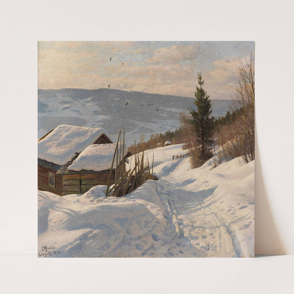Sonniger Wintertag in Norwegen (1919) by Peder Mørk Mønsted
