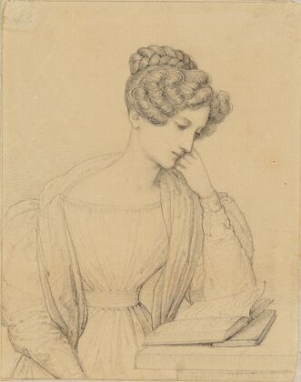 Sophie, Markgräfin von Baden, an einem Tische lesend