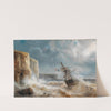 Sormy Seas by a Chalk Coast by Théodore Gudin
