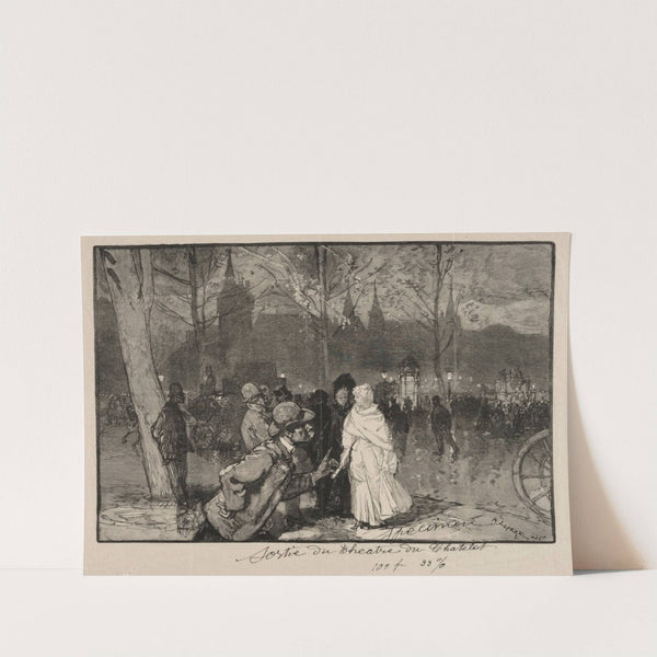 Sortie du Théâtre du Chatelet (1888) by Auguste Louis Lepère
