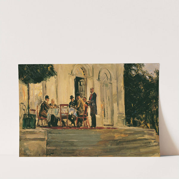 Souper auf der Terrasse der Badenburg im Nymphenburger Schloßpark by Max Slevogt