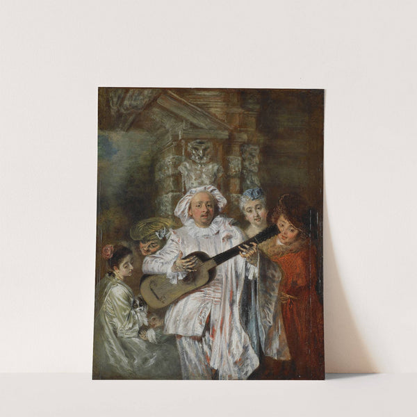 Sous un habit de Mezetin by Jean-Antoine Watteau