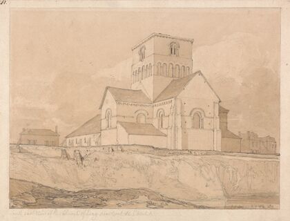 South-East View of the Church of Lery, near Pont-de-l’Arche, Normandy