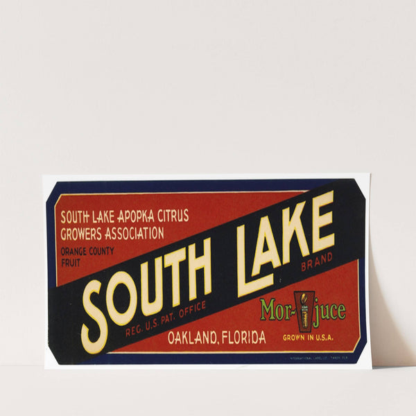 South Lake Brand Fruit Label (1930-1950)