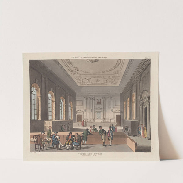 South Sea House, Dividend Hall (1810) by Thomas Rowlandson