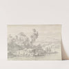 Southern Landscape with Figures and Cattle at a River by Jan van der Meer the Younger