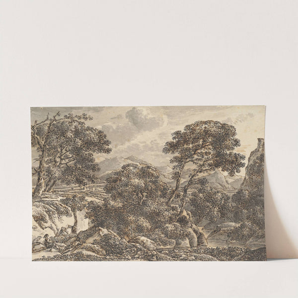 Southern Landscape with Resting Wayfarers at a River (1760–99) by Ferdinand Kobell