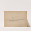 Southwest view of the U.S. Capitol building with cast-iron fence. Preliminary drawing by John Rubens Smith