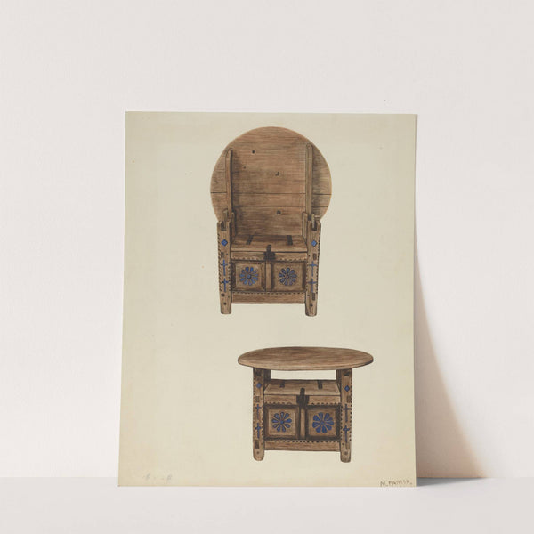 Spanish Southwest Hutch Table by Margery Parish