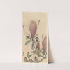 Sparrow on blooming magnolia branch by Ohara Koson