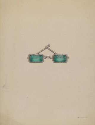 Spectacles with Green Lenses