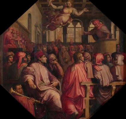 Speech by Antonio Giacomini for the war against Pisa in the Sala dei Duecento (1563 - 1565)